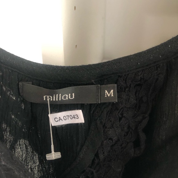 Black Boho Lace Tank Top - Picture 4 of 4